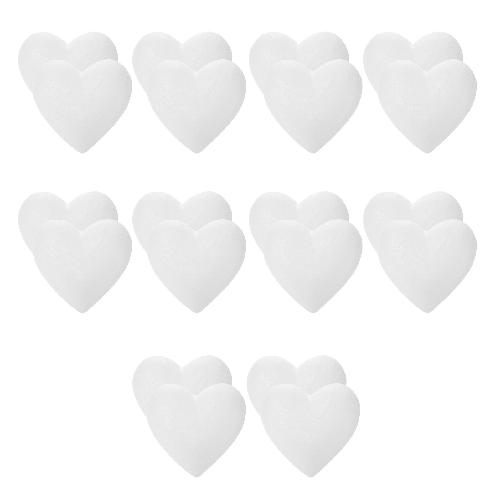 Christmas Craft Embellishment - 20Pcs Smooth Foam Heart Balls DIY