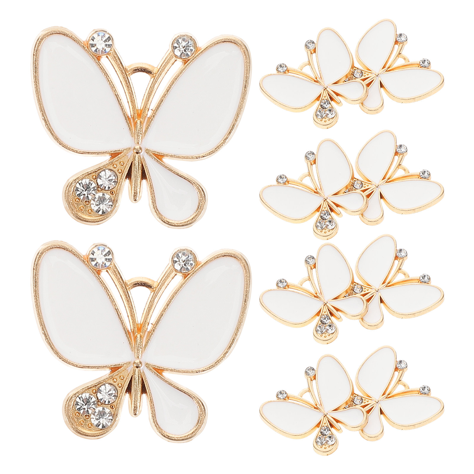 Craft Embellishments - 30pcs Phone Shell Decorations Butterfly Rhinestone
