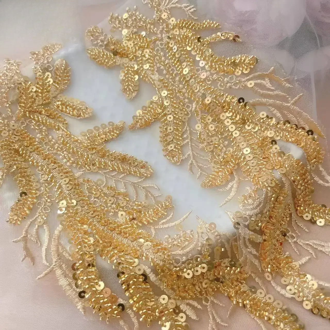 Beaded Sequins 3D Decals Mirro - Applique Patch Flower recension och pris