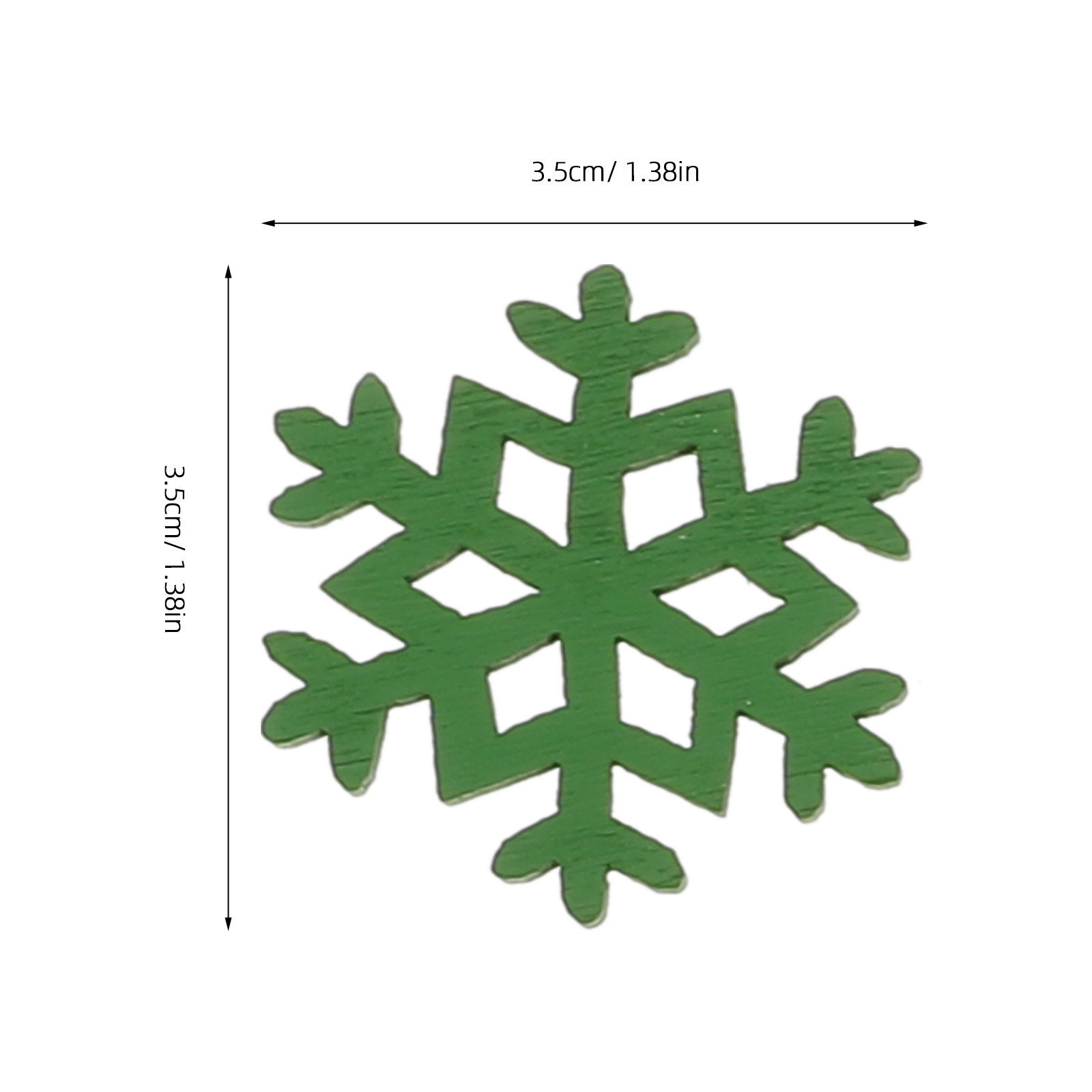 100Pcs Unfinished Wood Snowfla - Christmas Craft Embellishment recension och pris