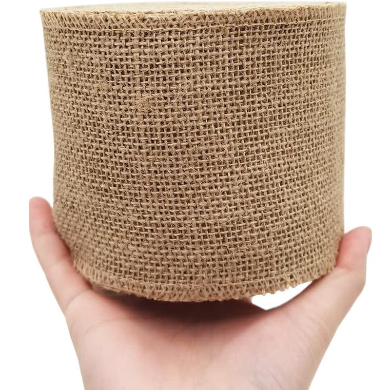 Natural Burlap Fabric Roll 25/ - Velvet Ribbon Roll recension och pris