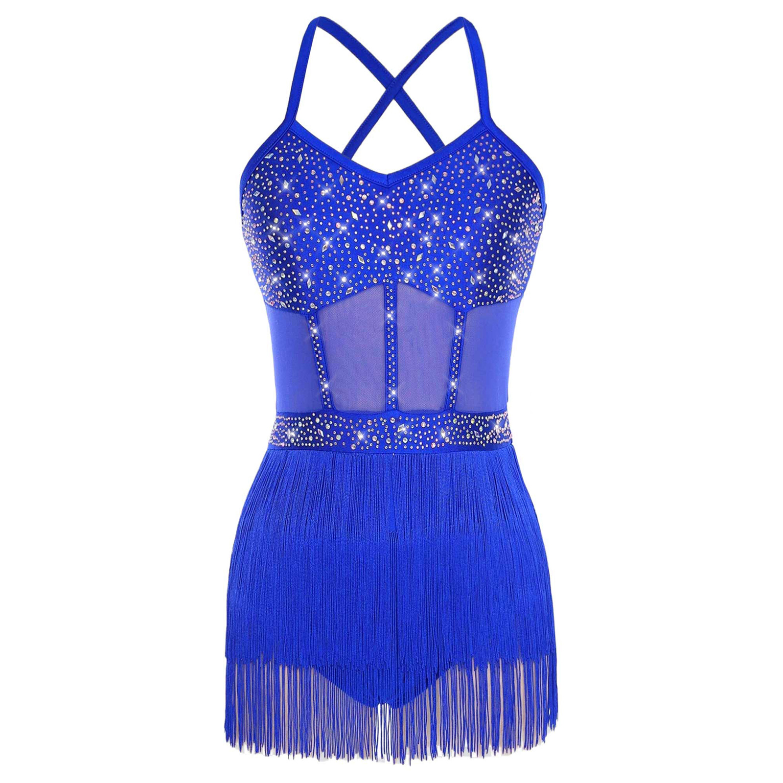 Womens Rhinestone Latin Tango  - Rhinestone Banding Trim recension och pris