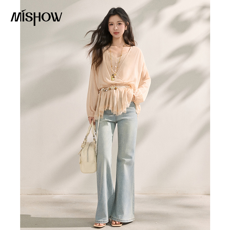 MISHOW Women's French Style Be - Elastic Lace Trim recension och pris
