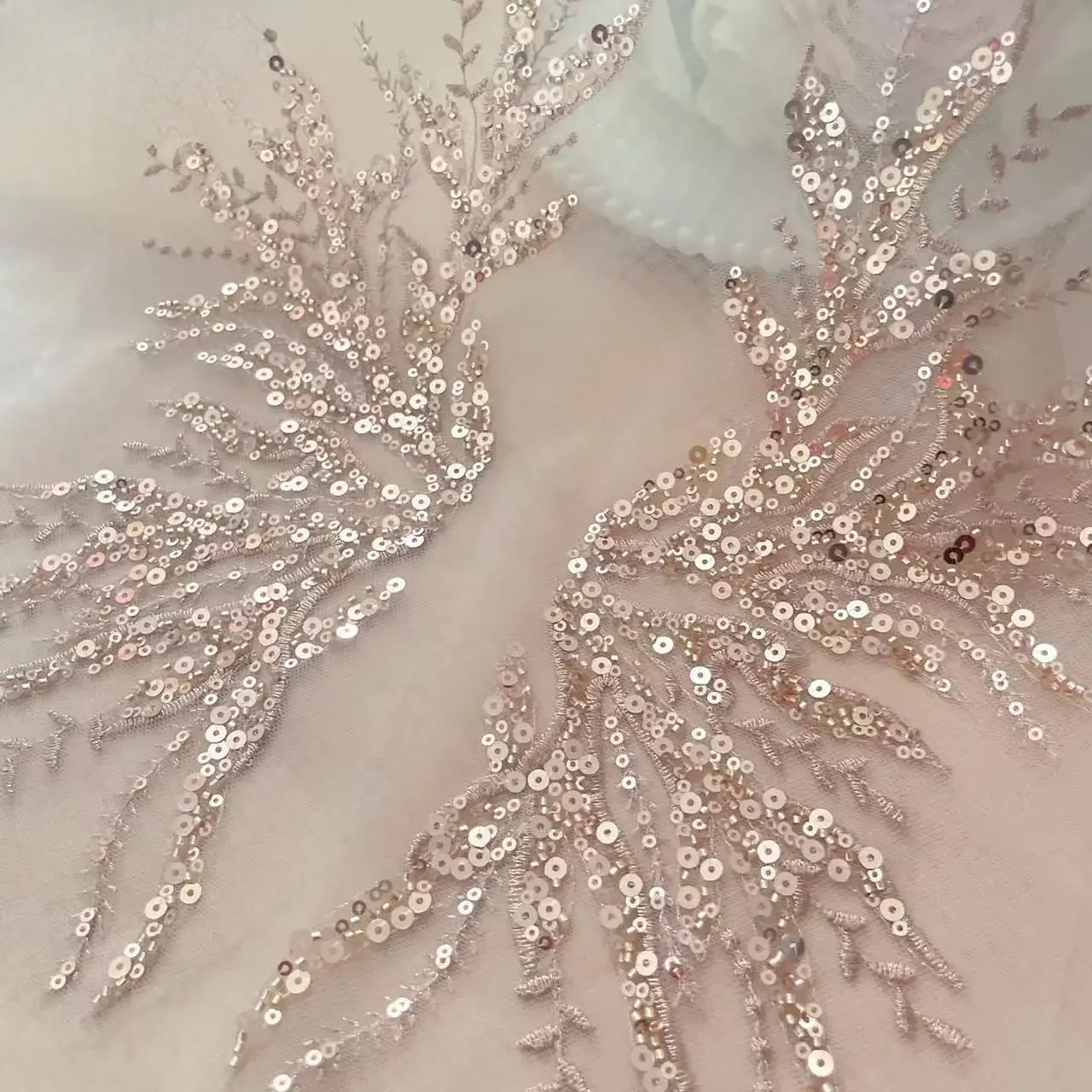 5Pair-2Pair.Rose Gold Sequin T - Applique Patch Flower recension och pris