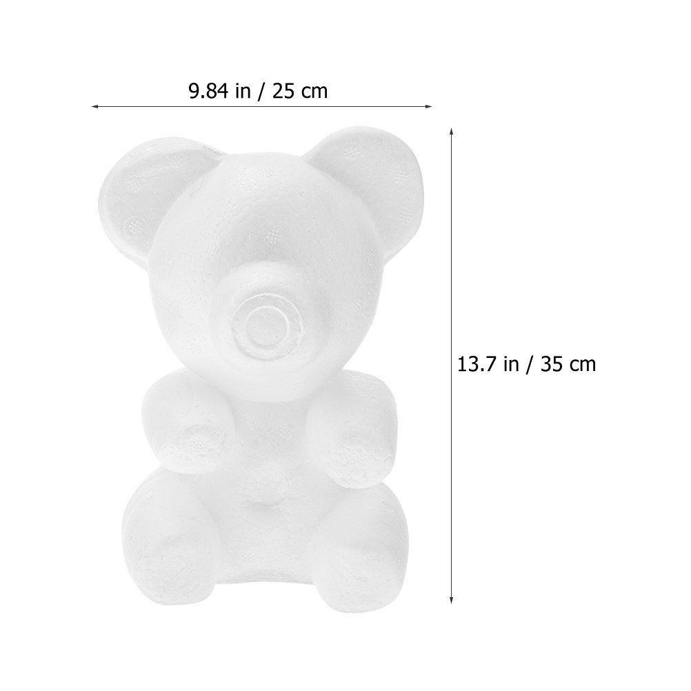 2Pcs White Foam Bear Ornament  - Craft Embellishments recension och pris