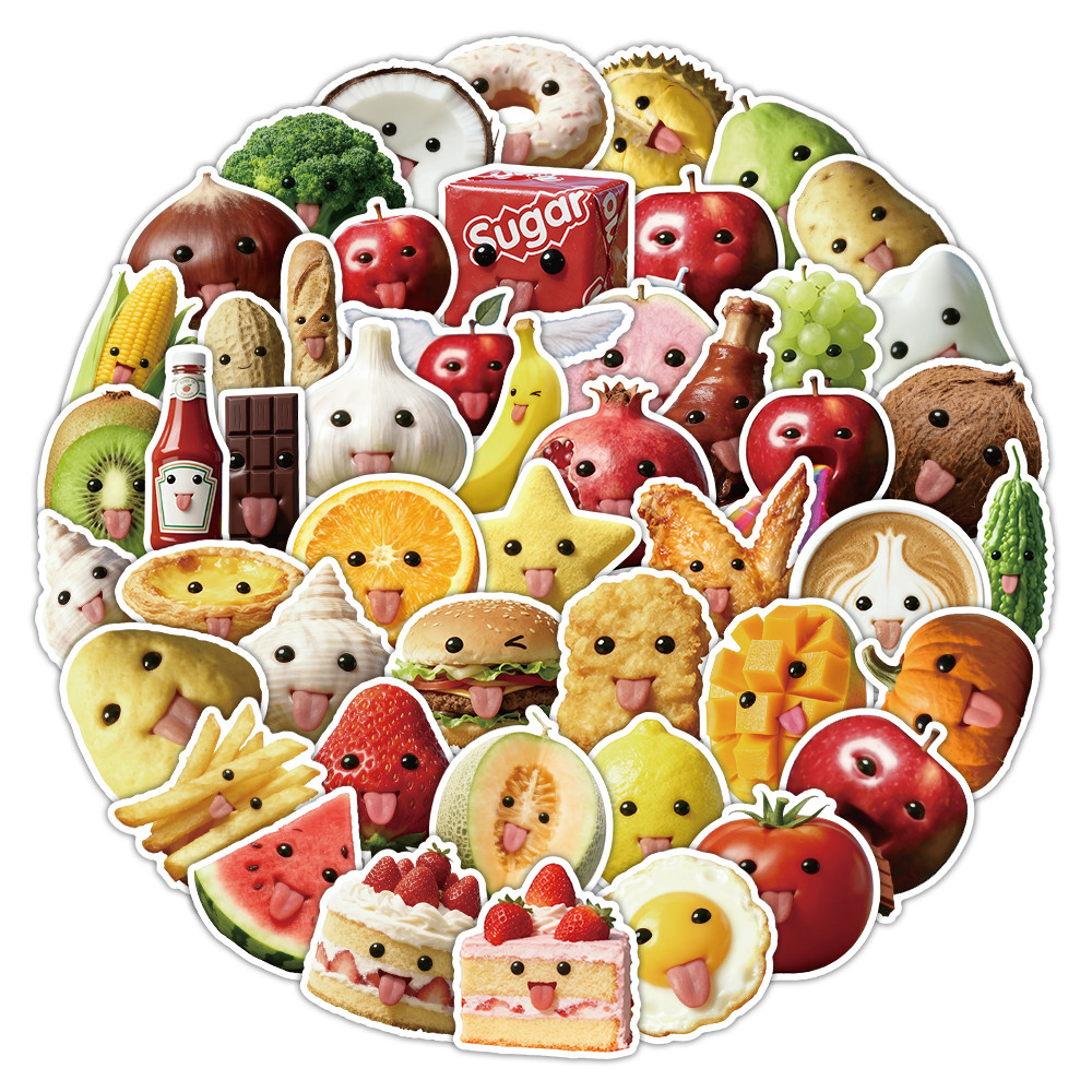 53 Pcs Abstract Art Style Food - Craft Embellishment World recension och pris