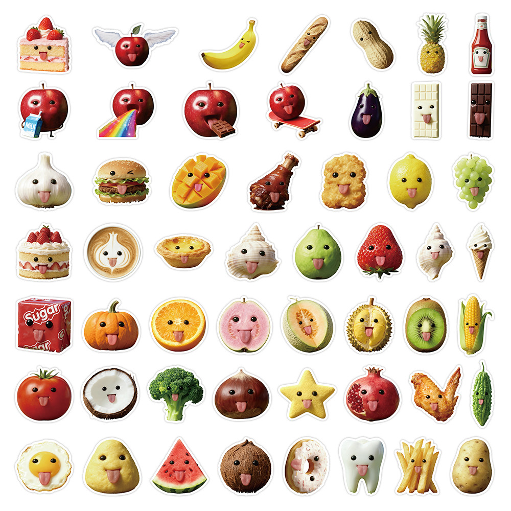 53 Pcs Abstract Art Style Food - Craft Embellishment World recension och pris