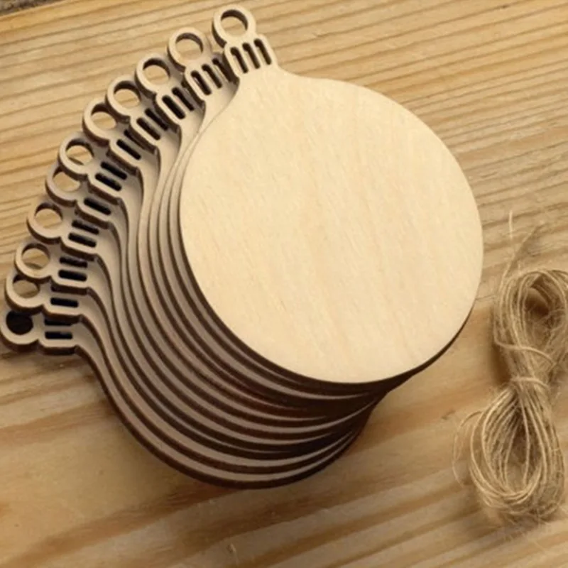 10PCS Wooden Tree Bell Deer Un - Christmas Craft Embellishment recension och pris