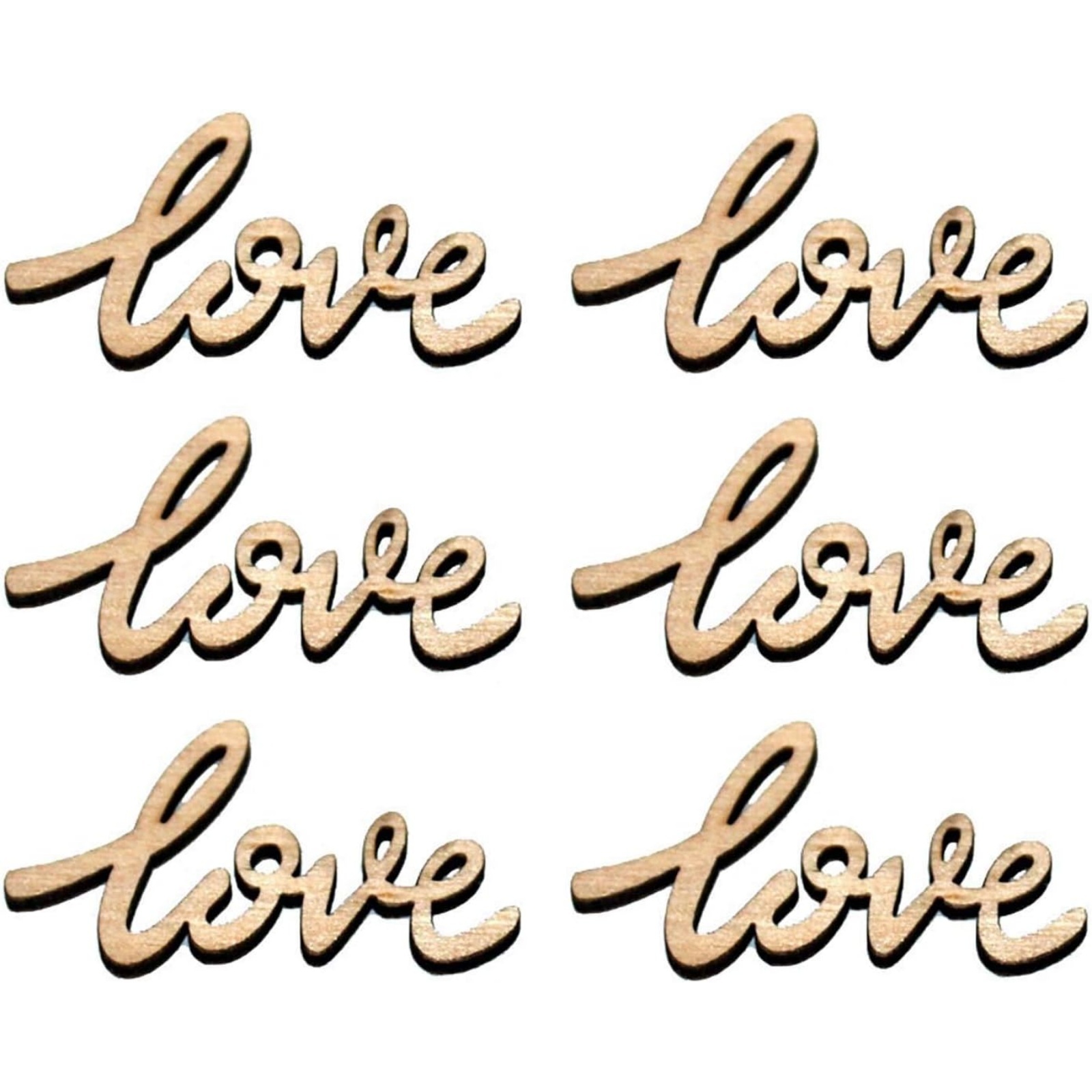 18/36 Pcs Little Love Wood Cra - Christmas Craft Embellishment recension och pris