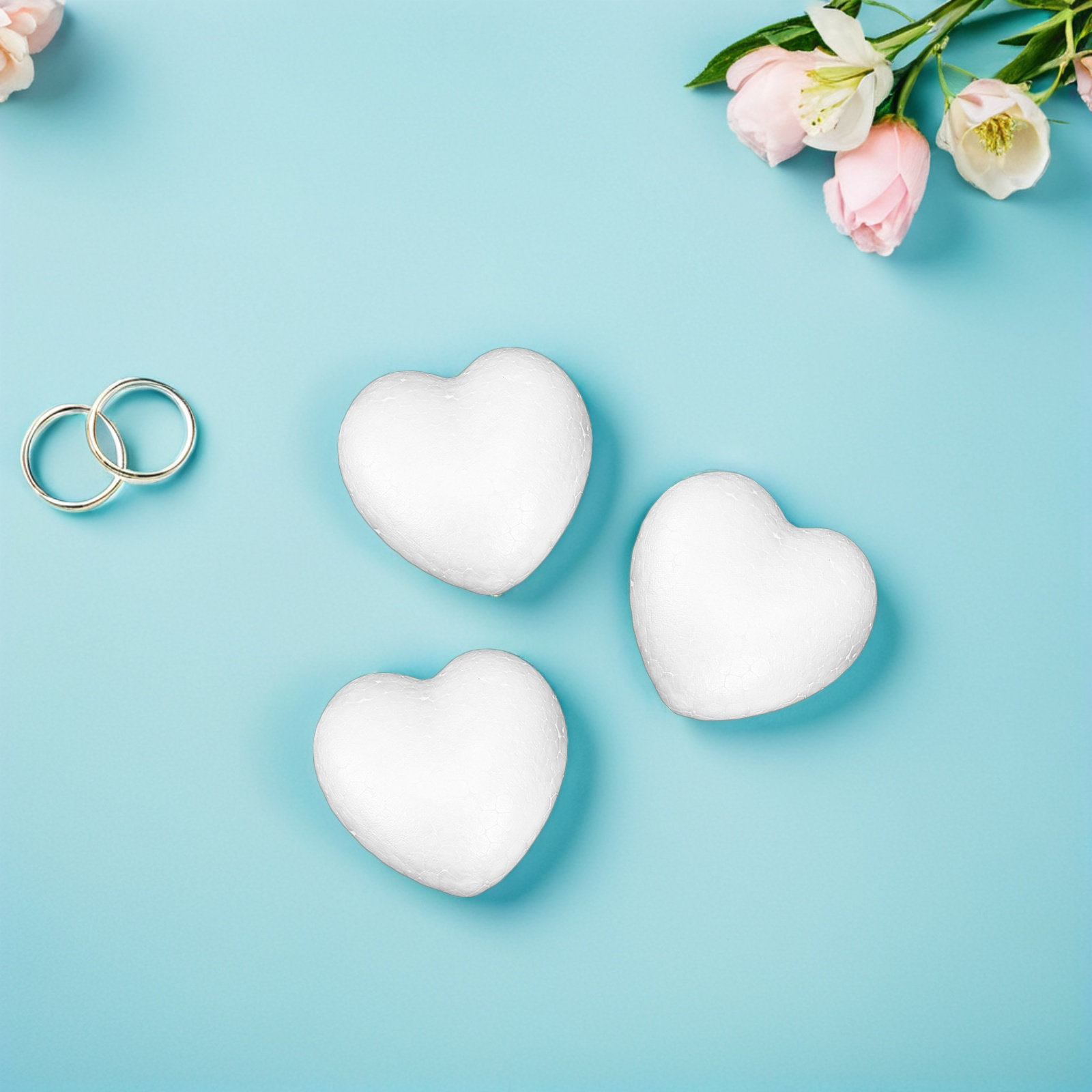 20Pcs Smooth Foam Heart Balls  - Christmas Craft Embellishment recension och pris