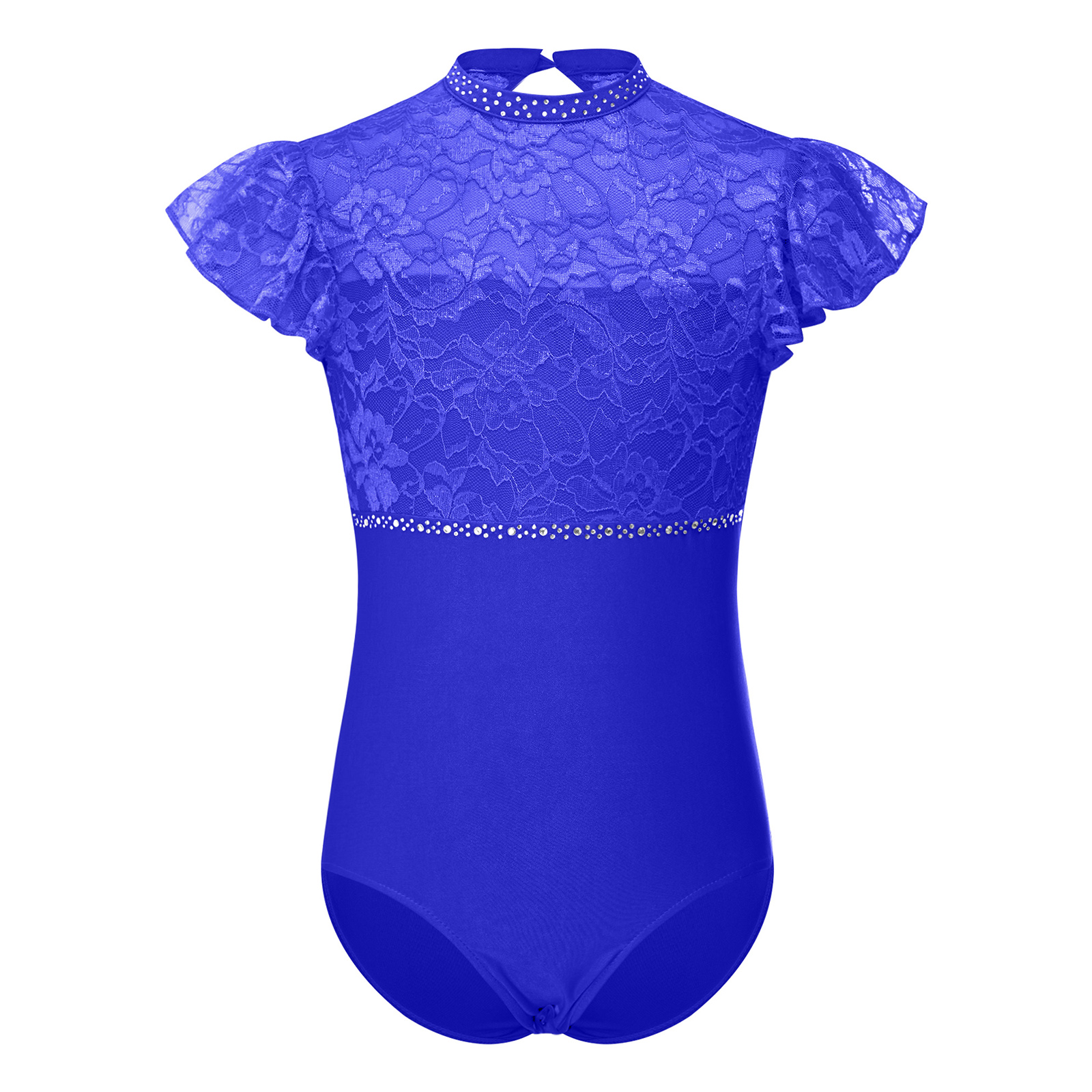 Kids Girls Ballet Dance Leotar - Rhinestone Banding Trim recension och pris