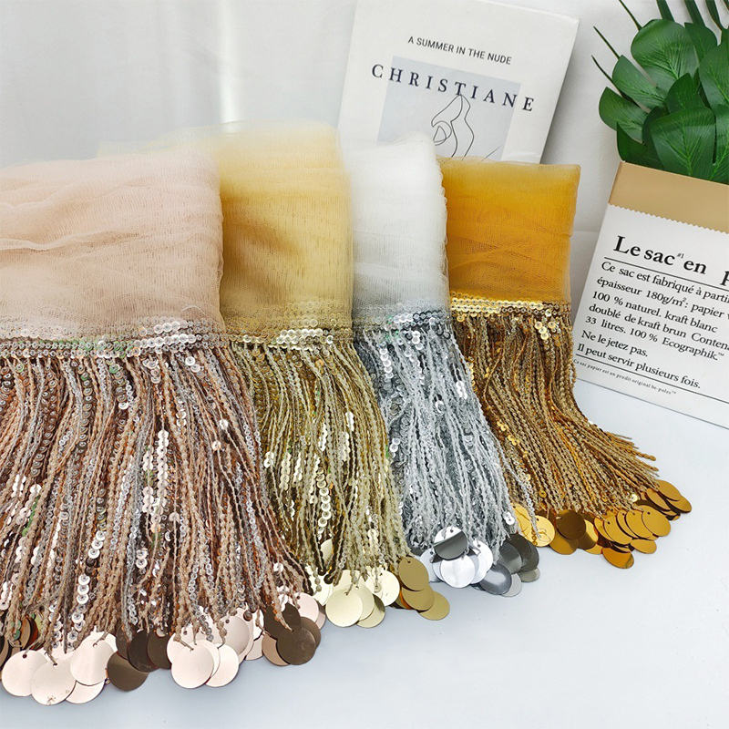 10 Yards Sequins Tassel Lace T - Lace Ribbon Trim recension och pris