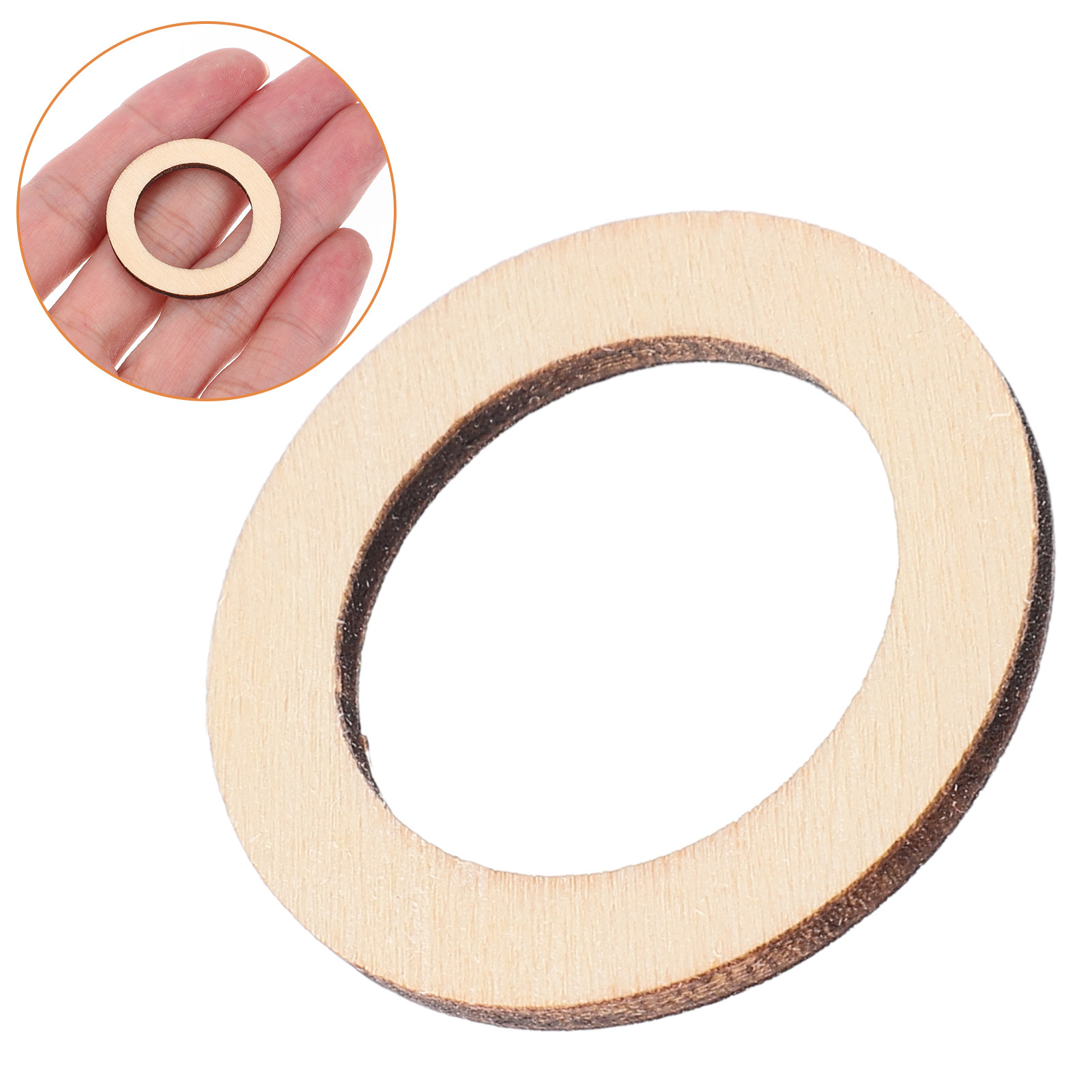 100Pcs Round Wooden Embellishm - Christmas Craft Embellishment recension och pris