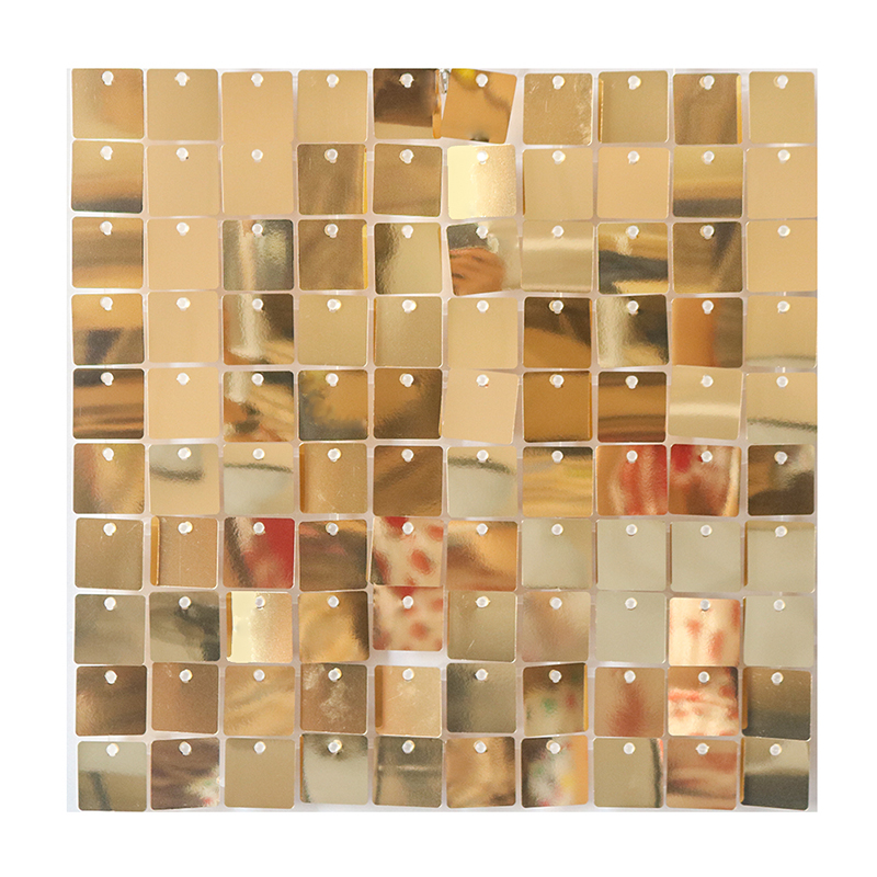 6-27 Pcs Light Golden Shimmer  - Sequin Fabric Panel recension och pris
