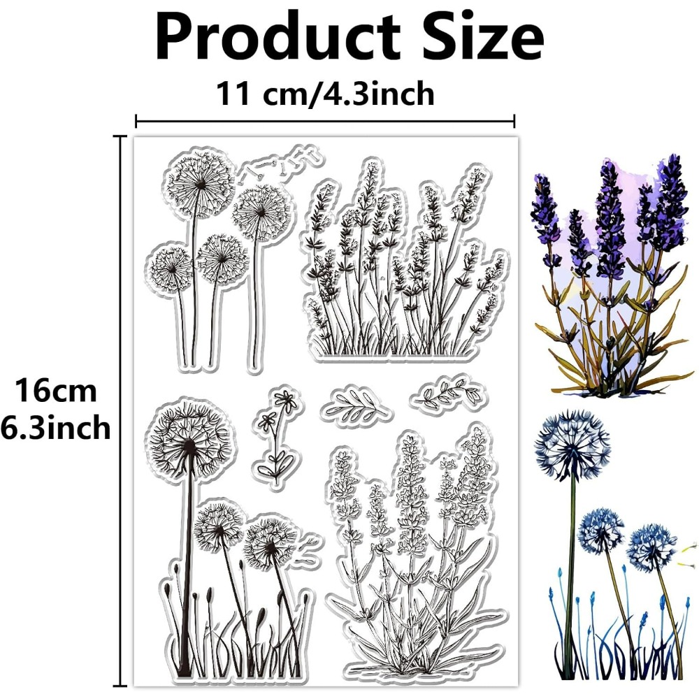 Dandelion Clear Stamps Lavende - Embellishment Crafts recension och pris