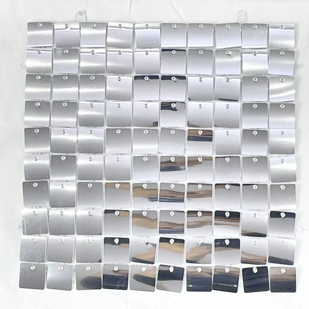 12Pcs Silver Shimmer Wall Back - Sequin Fabric Panel recension och pris
