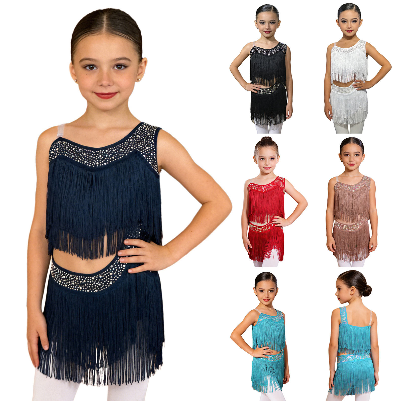 Sequin Ballet Leotard Performa - Rhinestone Banding Trim recension och pris