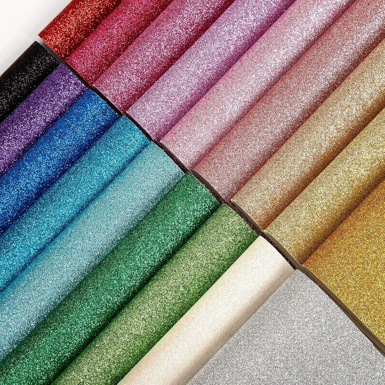 Sparkly Glitter Shiny Fabric S - Glitter Vinyl Roll recension och pris