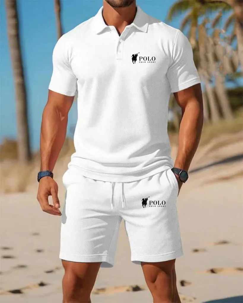 Men's Polo Shirt Set Summer Qu - Embellish Knit recension och pris