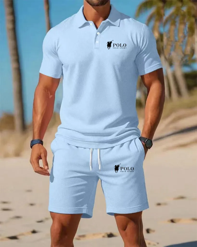 Men's Polo Shirt Set Summer Qu - Embellish Knit recension och pris