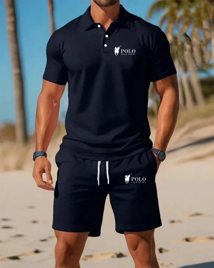 Men's Polo Shirt Set Summer Qu - Embellish Knit recension och pris