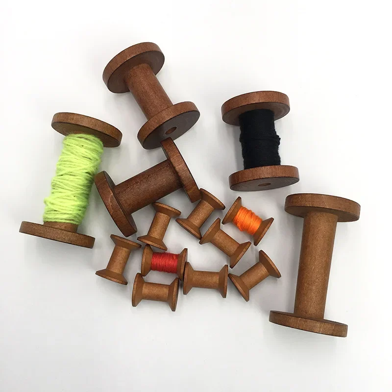 1Pc Brown Big Wood Empty Spool - Organza Ribbon Spool recension och pris