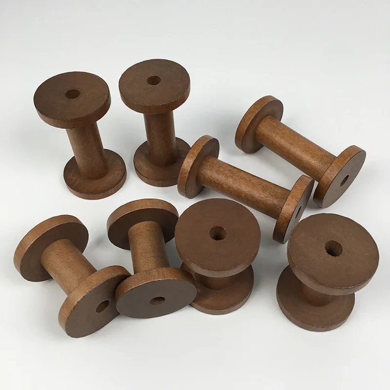 1Pc Brown Big Wood Empty Spool - Organza Ribbon Spool recension och pris