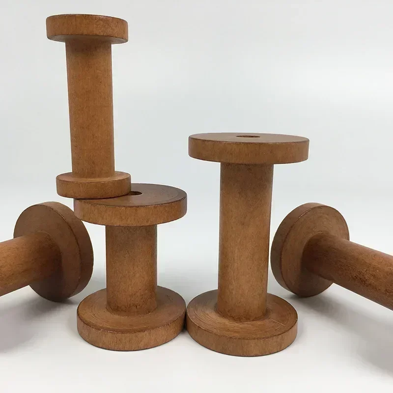1Pc Brown Big Wood Empty Spool - Organza Ribbon Spool recension och pris