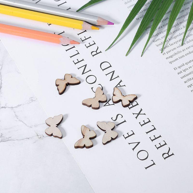 50 Pcs for Butterfly Wooden Sl - Christmas Craft Embellishment recension och pris
