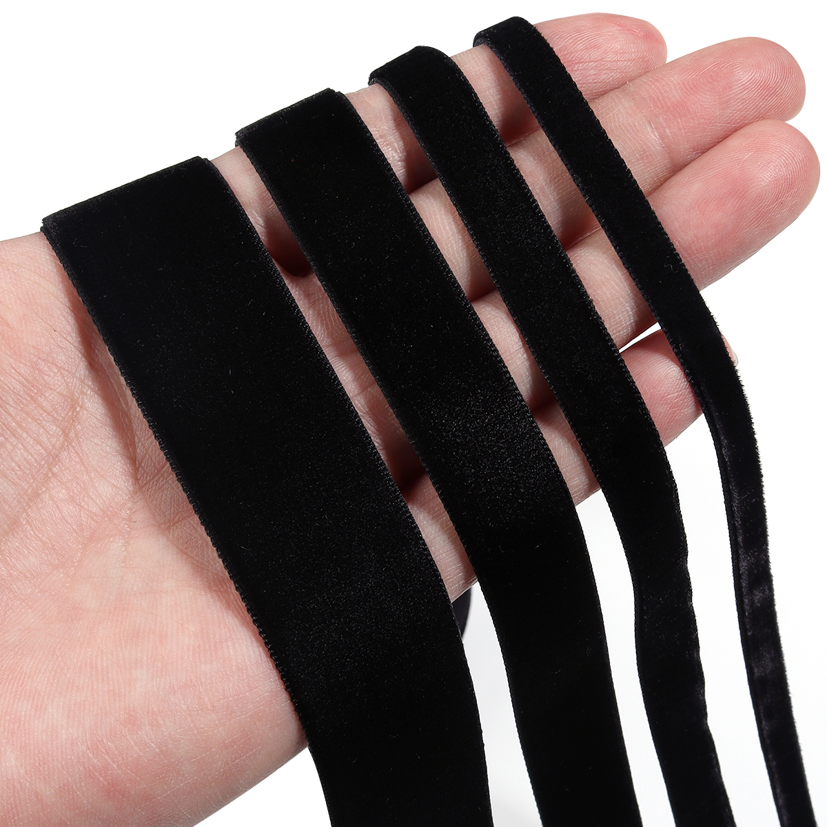 5-10Yards Black Velvet Ribbon  - Velvet Ribbon Roll recension och pris