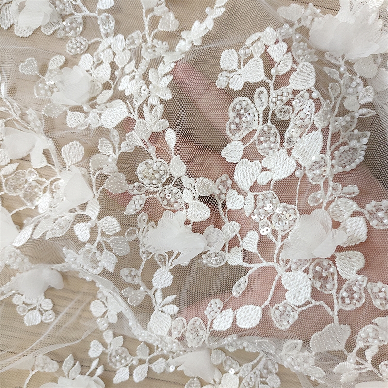 Ivory 3D Floral Hand Beaded La - Craft Embellishments recension och pris