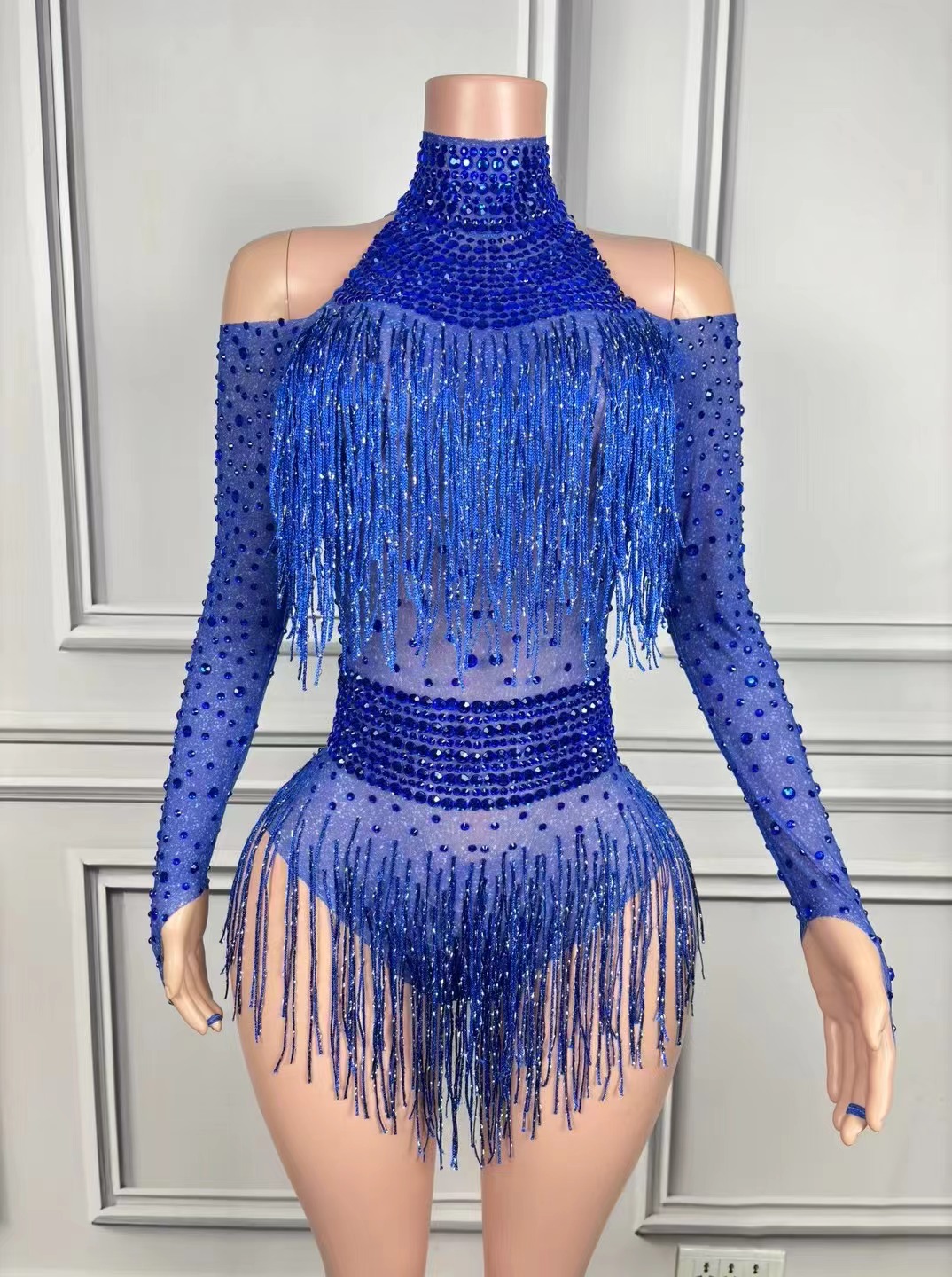 Singer Dancer Costume Sparkly  - Rhinestone Banding Trim recension och pris