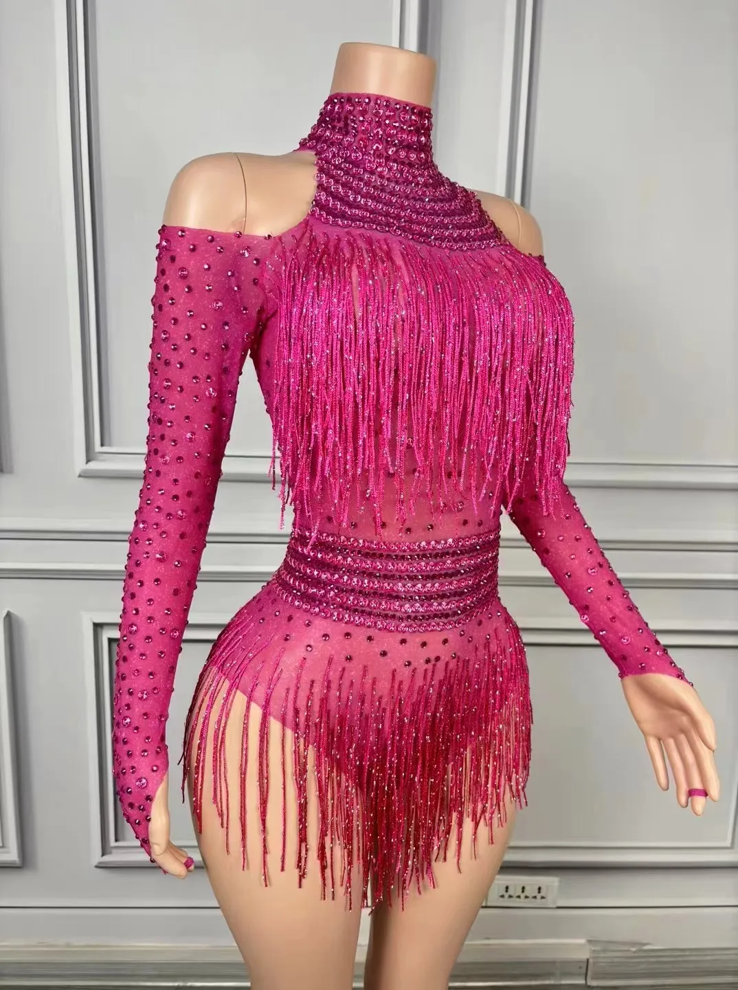 Singer Dancer Costume Sparkly  - Rhinestone Banding Trim recension och pris