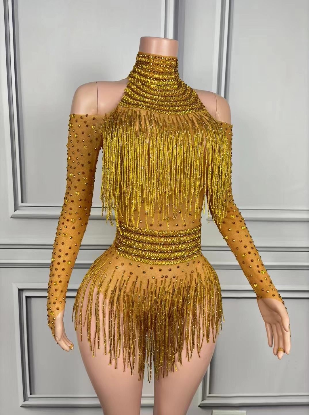 Singer Dancer Costume Sparkly  - Rhinestone Banding Trim recension och pris