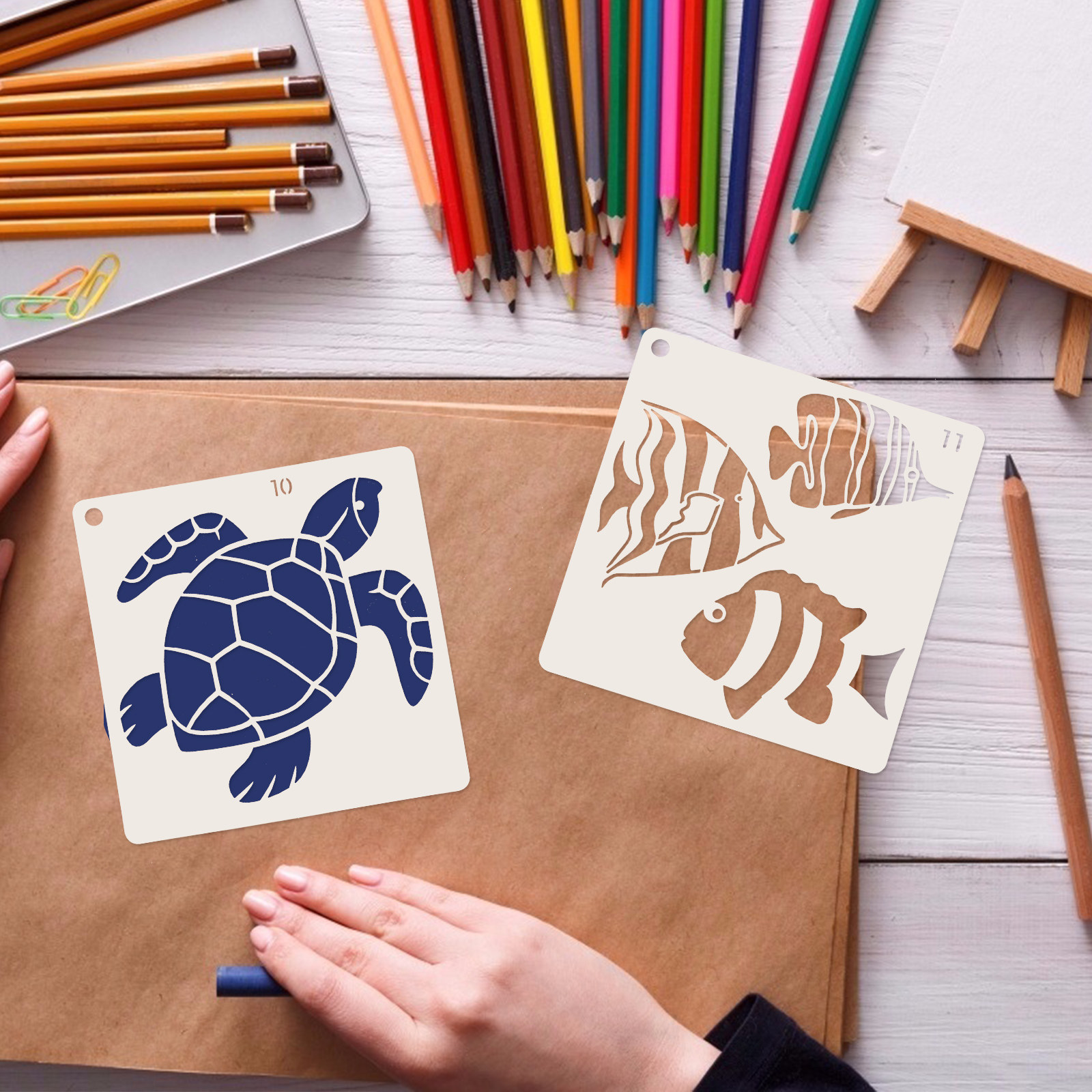 16pcs Ocean World Painting Tem - Craft Embellishment World recension och pris