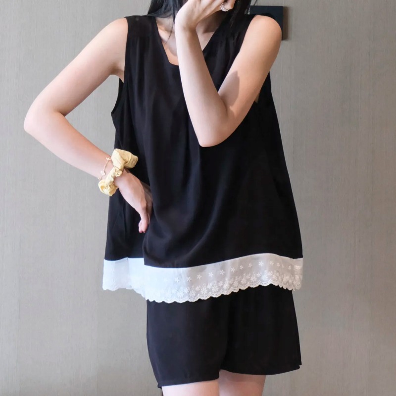 Women Sleeveless Lace Trim Lou - Elastic Lace Trim recension och pris