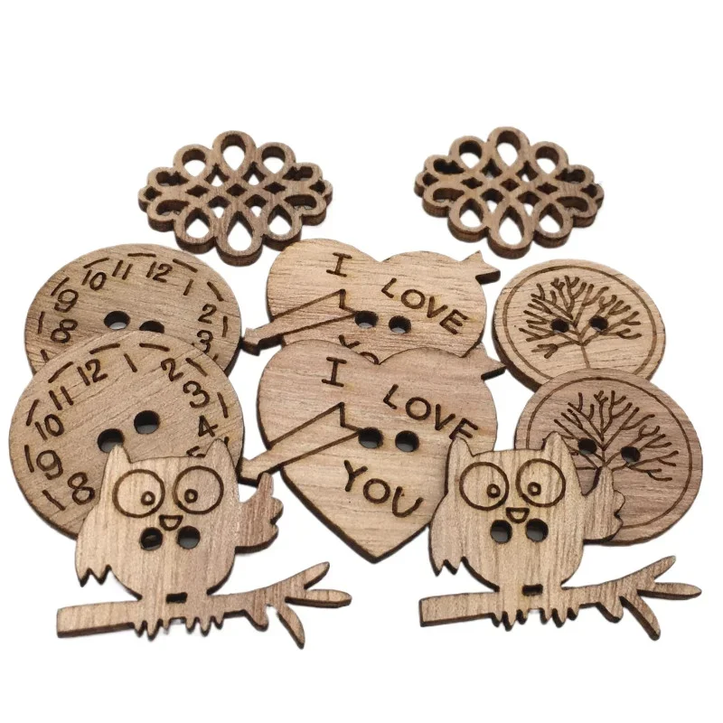 50pcs Wooden Craft Embellishme - Christmas Craft Embellishment recension och pris